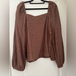 Madewell Rust and Cream Knit Sweater Top